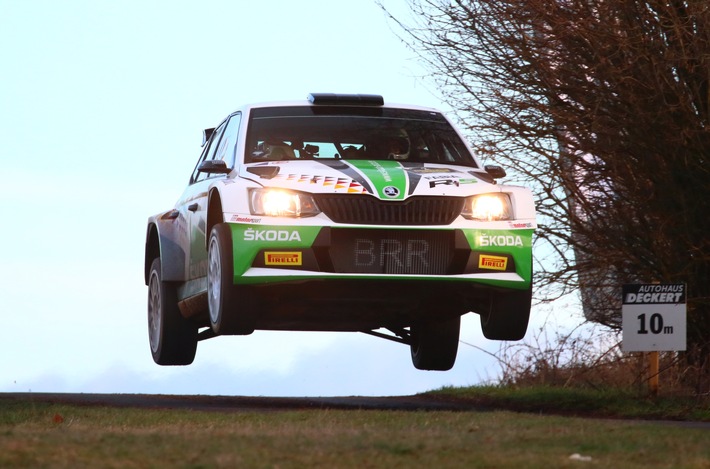 Fabian Kreim/Tobias Braun streben in der Deutschen Rallye-Meisterschaft zweiten Sieg an, SKODA AUTO Deutschland verspricht tolle Show in Sachsen