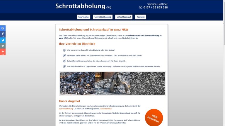 Schrottabholung.org in NRW
