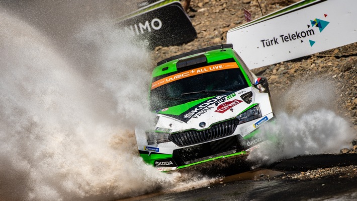 Rallye Türkei Marmaris: Kopecky Zweiter in der WRC 2 Pro – SKODA baut WRC 2 Pro-Meisterschaftsführung aus