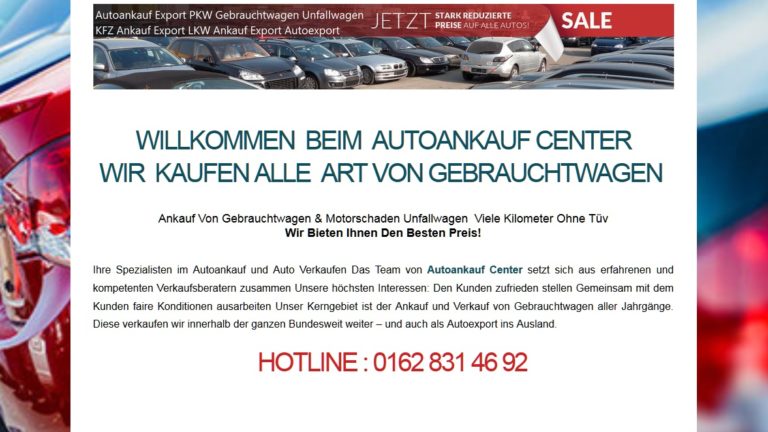 Autoankauf Erfurt kauft auch Export Autos