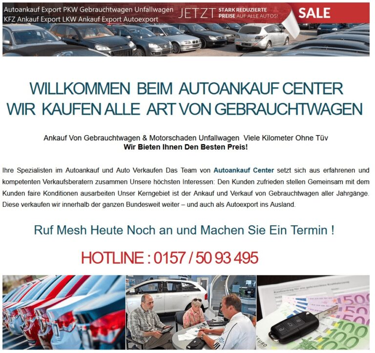 Autoankauf-Oldenburg bewertet das Fahrzeug trotz Unfall zeitgemäß