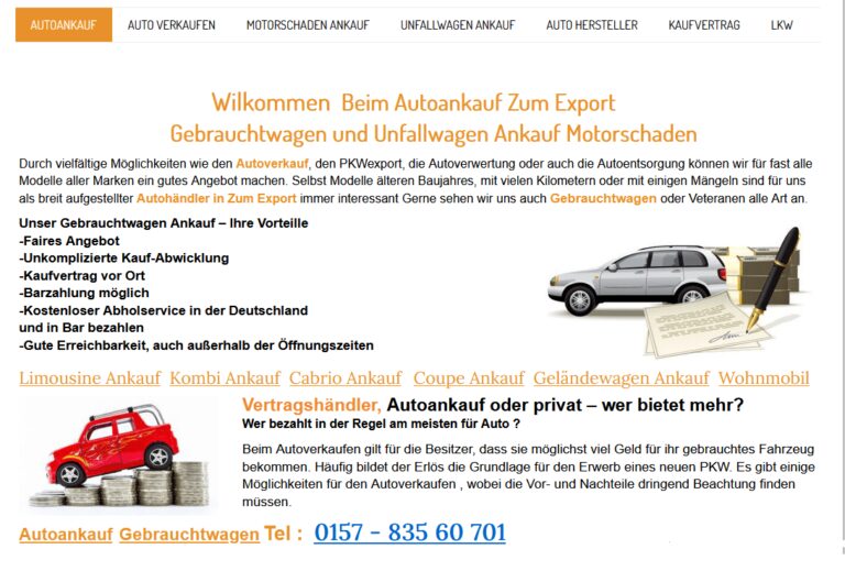 Ankauf von Unfallautos in Potsdam: Höchstpreise für gebrauchte Autos